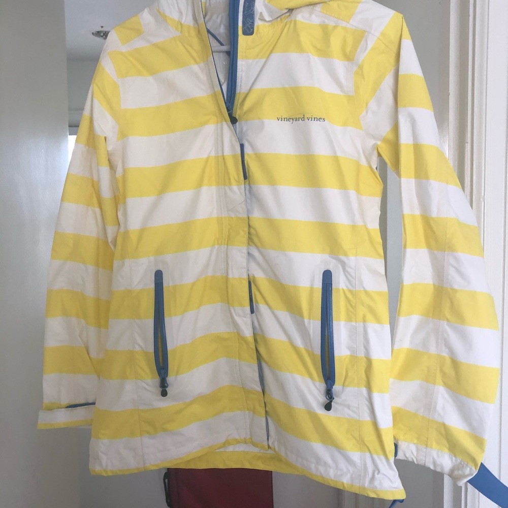Vineyard vines yellow rain jacket